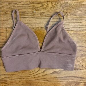Abercrombie & fitch Ribbed Tan Bralette